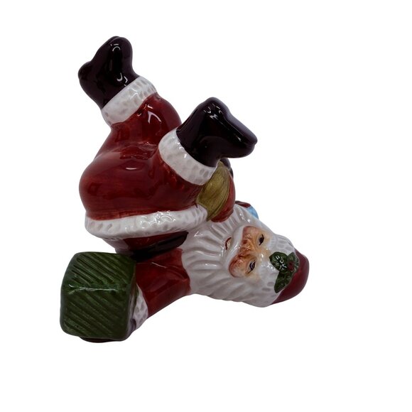 Vintage Fitz and Floyd Tumbling Santa Figurine Set Playful Christmas Decor - Picture 10 of 13